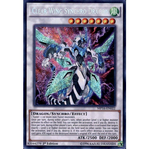 Clear Wing Synchro Dragon - MP16-EN022 - Secret Rare 1st Edition NM