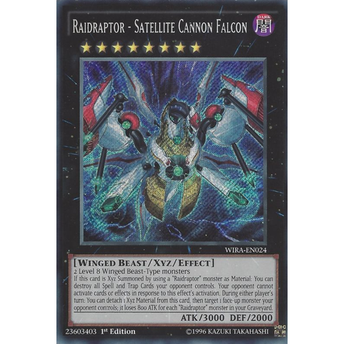 Raidraptor - Satellite Cannon Falcon - WIRA-EN024 - Secret Rare - 1st edition NM