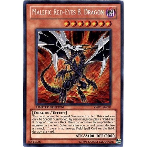 Malefic Red-Eyes B. Dragon - YMP1-EN001- Secret Rare NM
