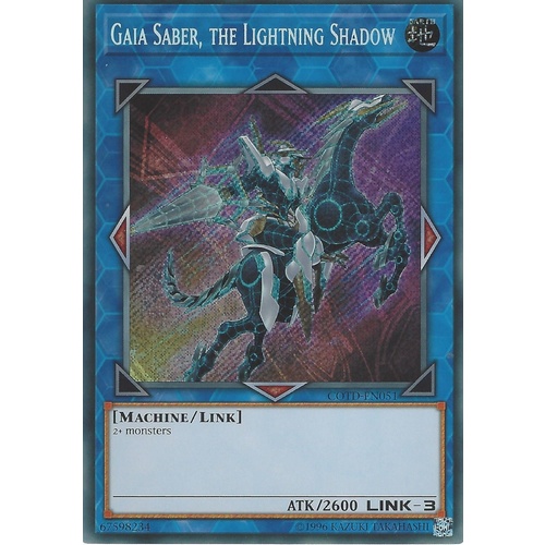 Gaia Saber, the Lightning Shadow - COTD-EN051 - Secret Rare Unlimited NM