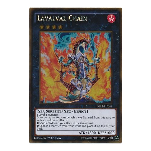 Lavalval Chain - PGL2-EN044 - Gold Rare 1st Edition NM