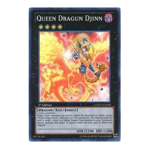 Queen Dragun Djinn - GAOV-EN049 - Super Rare 1st Edition NM