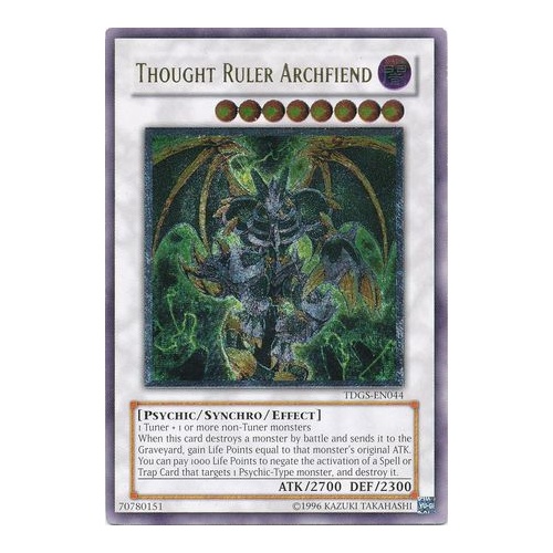 Ultimate Rare - Thought Ruler Archfiend - TDGS-EN044 Unlimited NM