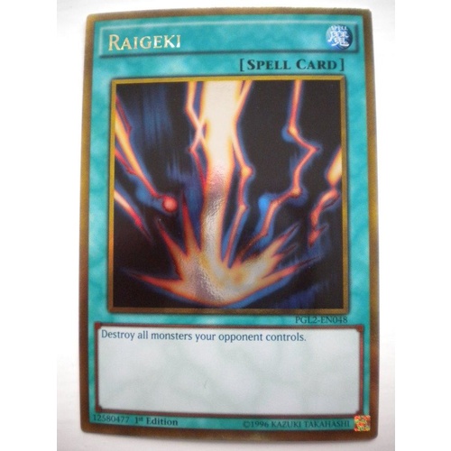 Raigeki - PGL2-EN048 - Gold Rare 1st Edition  NM