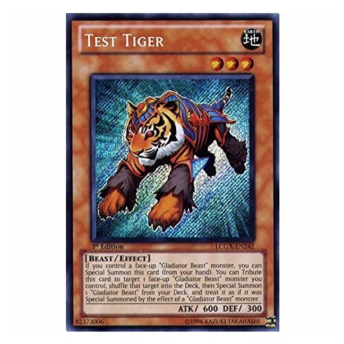 Test Tiger - LCGX-EN242 - Secret Rare 1st Edition NM
