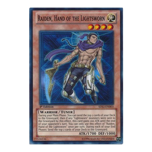 Raiden, Hand of the Lightsworn - SDLI-EN003 - Super Rare US print