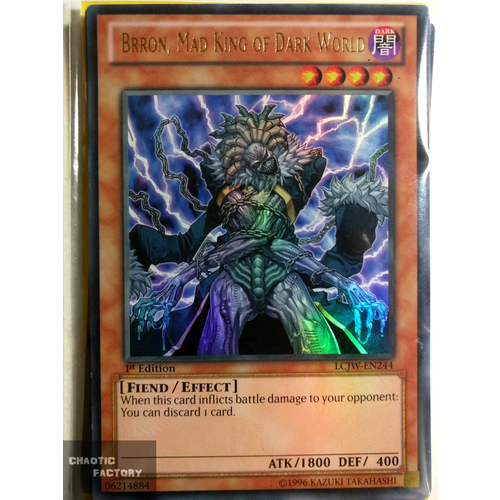 Brron, Mad King of Dark World - LCJW-EN244 - Ultra Rare 1st Edition NM
