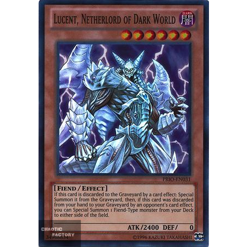 Lucent, Netherlord of Dark World - PRIO-EN031 - Super Rare UNL Edition NM