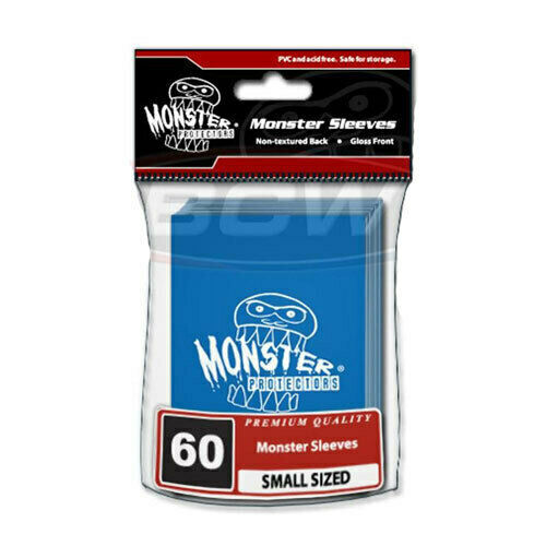 BCW Monster Deck Protectors Small Glossy Blue Logo (62mm x 91mm) (60 Sleeves Per Pack)