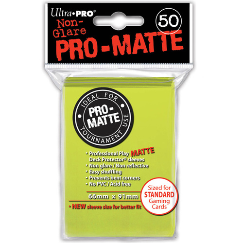 ULTRA PRO - Solid Bright Yellow Deck Protector® Sleeves - Standard Size