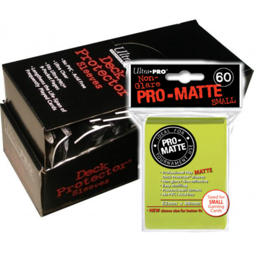 ULTRA PRO 60ct Pro-Matte Bright Yellow Sleeves small 10 pks for Yugioh Vanguard 