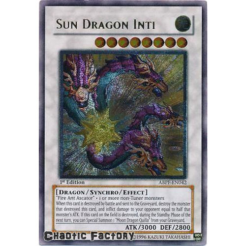 Ultimate Rare - Sun Dragon Inti - ABPF-EN042 1st Edition NM