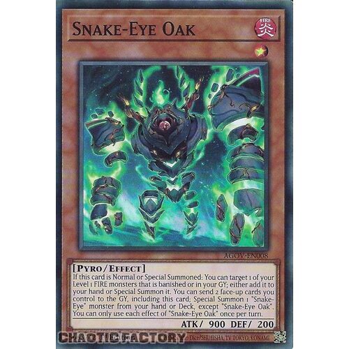 AGOV-EN008 Snake-Eye Oak Super Rare 1st Edition NM