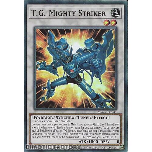 AGOV-EN034 T.G. Mighty Striker Super Rare 1st Edition NM