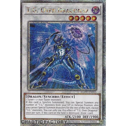 Quarter Century Secret Rare AGOV-EN035 T.G. Over Dragonar 1st Edition NM