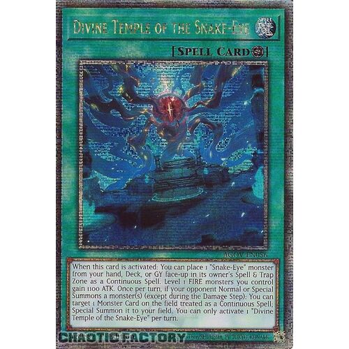 Quarter Century Secret Rare AGOV-EN056 Divine Temple of the Snake-Eye 1st Edition NM
