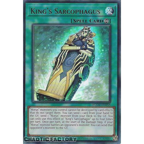 AGOV-EN058 King's Sarcophagus Ultra Rare 1st Edition NM
