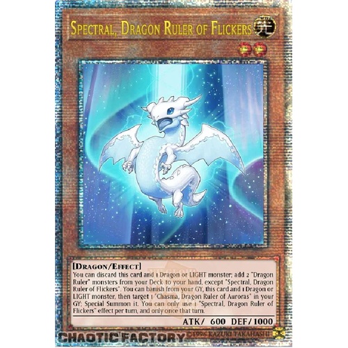 ALIN-EN018 Spectral, Dragon Ruler of Flickers Quarter Century Secret Rare 1st Edition NM