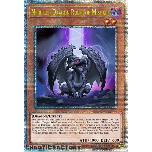 ALIN-EN019 Nebulus, Dragon Ruler of Mishaps Quarter Century Secret Rare 1st Edition NM