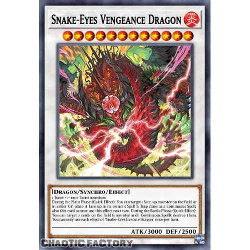 ALIN-EN040 Snake-Eyes Vengeance Dragon Ultra Rare 1st Edition NM