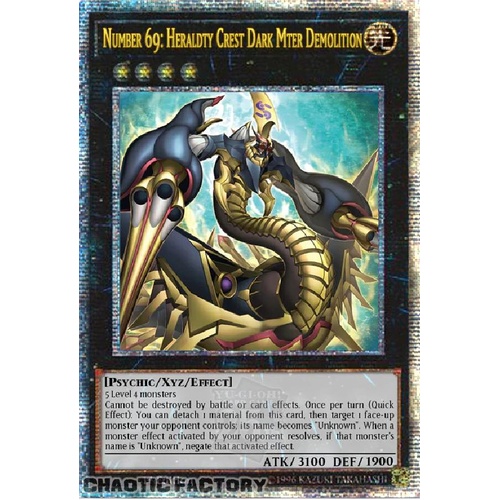 ALIN-EN046 Number 69: Heraldry Crest - Dark Matter Demolition Quarter Century Secret Rare 1st Edition NM