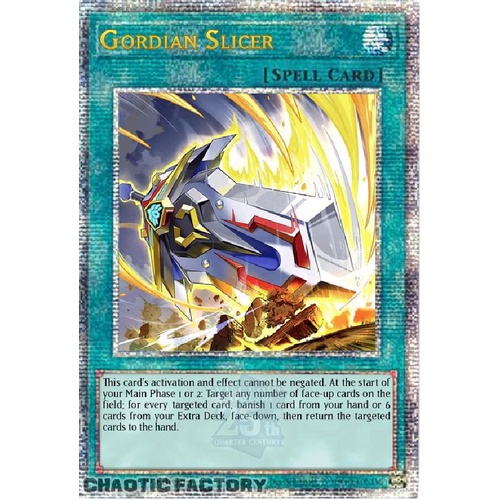 ALIN-EN066 Gordian Slicer Quarter Century Secret Rare 1st Edition NM