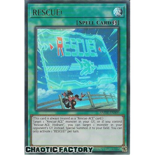 AMDE-EN009 RESCUE! Ultra Rare 1st Edition NM