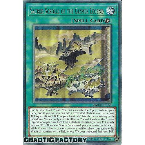 AMDE-EN058 Sacred Scrolls of the Gizmek Legend Rare 1st Edition NM