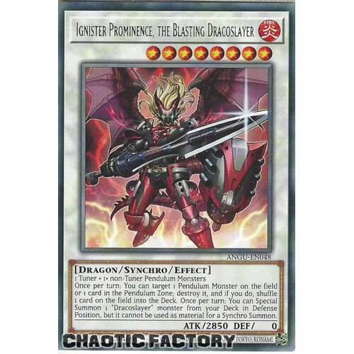 ANGU-EN048 Ignister Prominence, the Blasting Dracoslayer Rare 1st Edition NM
