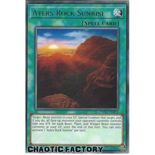 ANGU-EN054 Ayers Rock Sunrise Rare 1st Edition NM
