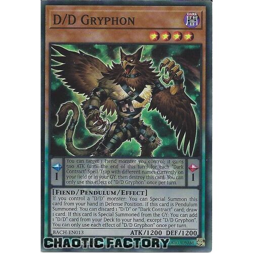 BACH-EN013 D/D Gryphon Super Rare 1st Edition NM