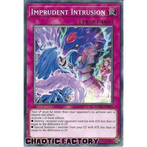 BACH-EN079 Imprudent Intrusion Common 1st Edition NM