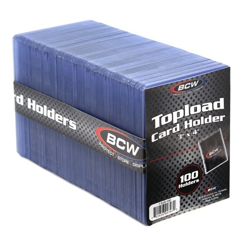 BCW Toploader Card Holder Standard 100 Ct (3" x 4") / 100 pieces