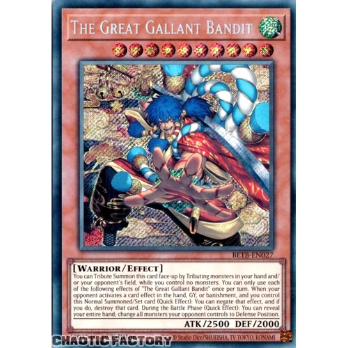 BETB-EN027 The Great Gallant Bandit Secret Rare 1st Edition NM