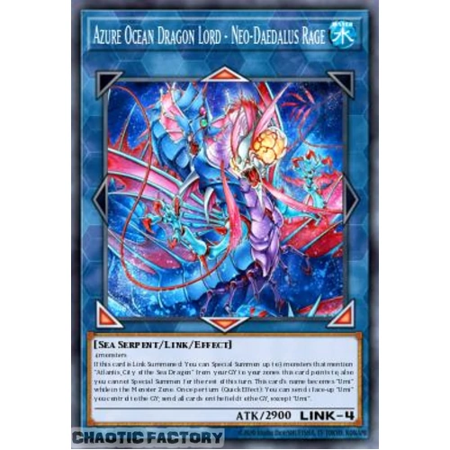 BETB-EN046 Azure Ocean Dragon Lord - Neo-Daedalus Rage Ultra Rare 1st Edition NM
