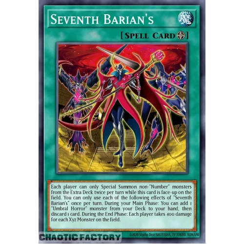 BETB-EN055 Barian's Seventh Untopia Secret Rare 1st Edition NM