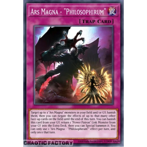 BETB-EN077 Ars Magna Philosophorum Common 1st Edition NM