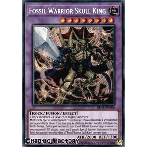 Fossil Warrior Skull King - BLAR-EN006 - Secret Rare - 1st Edition