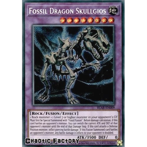 BLAR-EN009 Fossil Dragon Skullgios Secret Rare 1st Edition NM