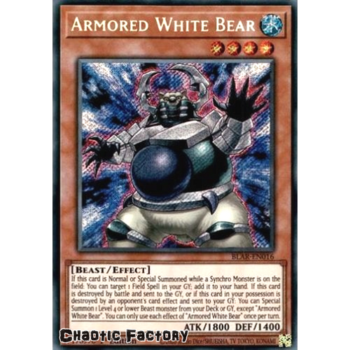 BLAR-EN016 Armored White Bear Secret Rare 1st Edition NM