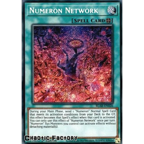 1st Edition NM YuGiOh Battles Secret Rare 1x Numeron Network BLAR-EN026