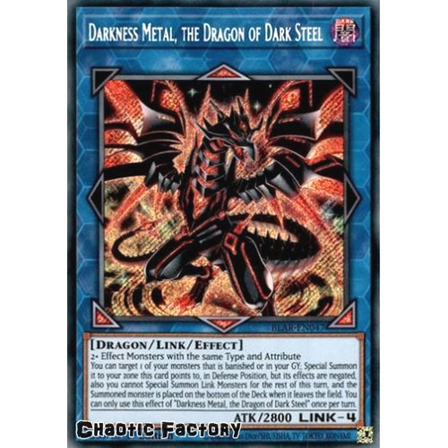 BLAR-EN047 Darkness Metal, the Dragon of Dark Steel Secret Rare 1st Edition NM