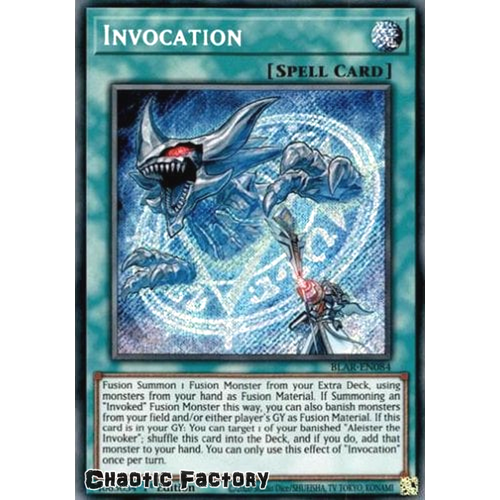 BLAR-EN084 Invocation Secret Rare 1st Edition NM