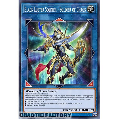 BLC1-EN002 Black Luster Soldier - Soldier of Chaos Secret Rare 1st Edition NM