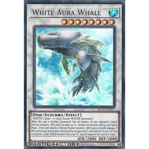 SILVER ULTRA RARE BLC1-EN011 White Aura Whale 1st Edition NM