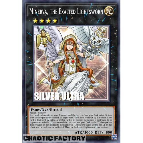 SILVER ULTRA RARE BLC1-EN013 Minerva, the Exalted Lightsworn 1st Edition NM