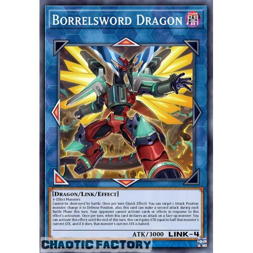 BLC1-EN023 Borrelsword Dragon (alternate art) Ultra Rare 1st Edition NM