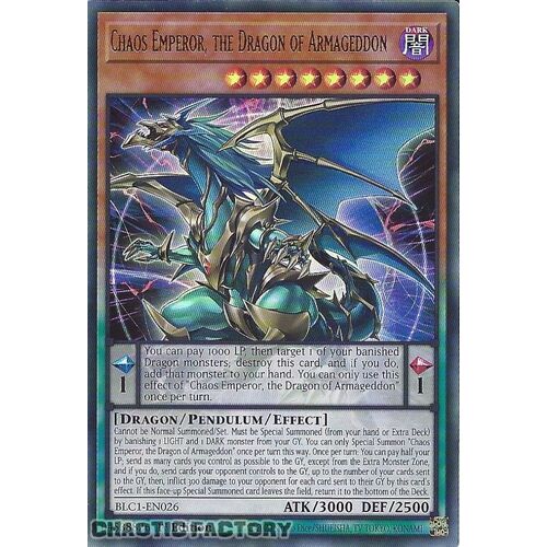 BLC1-EN026 Chaos Emperor, the Dragon of Armageddon Ultra Rare 1st Edition NM