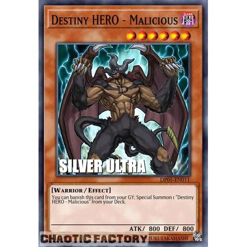 SILVER ULTRA RARE BLC1-EN030 Destiny HERO - Malicious 1st Edition NM