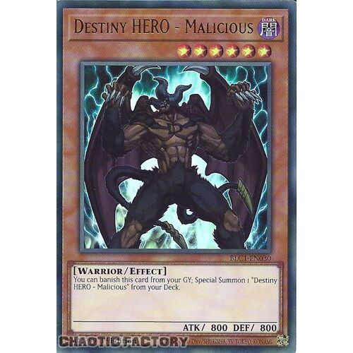 BLC1-EN030 Destiny HERO - Malicious Ultra Rare 1st Edition NM